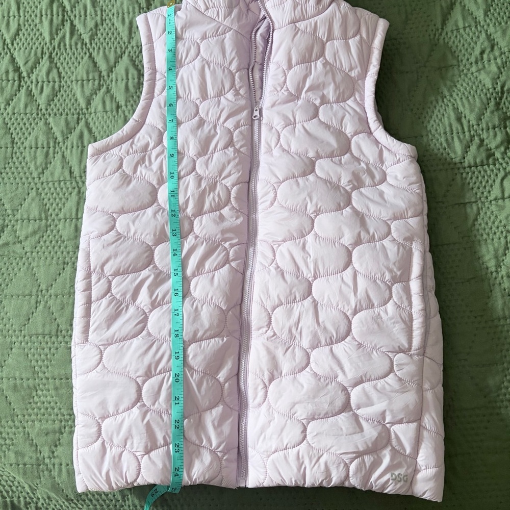 DSG Lavender Quilted Hooded Puffer Vest Size M - Picture 6 of 7